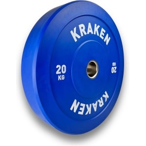 KRAKEN 20 KG Bumper Plate | Halterschijf Fitness Gewicht | Bumper Weight Plate | Krachttraining Bumperschijf 20KG | 50mm Bumperplates halterset | Sportgewichten | PREMIUM Gewichten | Comfortabel en Gemakkelijk vasthouden | Ontworpen voor Gyms