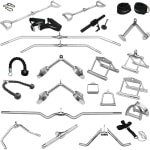 Kabeltrekgrepen Set voor Krachttraining - Roeigreep, Pull-up Assesoires en meer