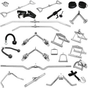 Kabeltrekgrepen Set voor Krachttraining - Roeigreep, Pull-up Assesoires en meer