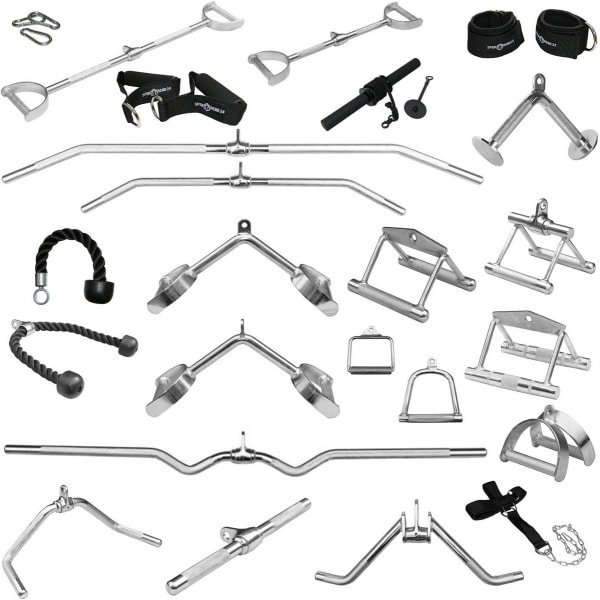 Kabeltrekgrepen Set voor Krachttraining - Roeigreep, Pull-up Assesoires en meer