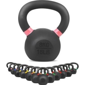 Kettlebell van massief gietijzer - Gewichten van 4kg tot 32kg voor krachttraining en fitness thuis