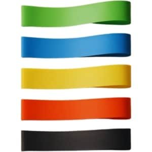 Knaak Weerstandsbanden Set van 5 - Fitness Elastieken - Krachttraining & Yoga - Incl. Opbergtas