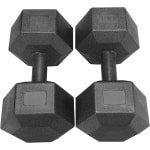Korte Halters Set van 2 | Rubber Bekleed | Dumbbells voor Krachttraining | 2 x 10 kg