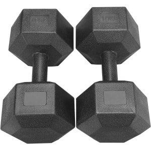 Korte Halters Set van 2 | Rubber Bekleed | Dumbbells voor Krachttraining | 2 x 10 kg