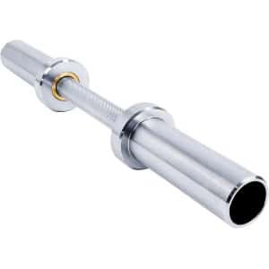 Korte Olympische Halterstang 51 cm - 50mm Diameter - Gekarteld Handvat voor Krachttraining