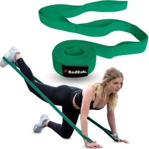 Krachttraining Weerstandsband van Stof - 245 cm Lange Fitnessband met 12 Lussen