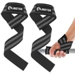 LINSTER Hulpmiddelen krachttraining, 61 cm lengte, professionele fitness straps (5 mm gevoerd) met antislip latex strips, lifting straps voor krachttraining, gewichtheffen voor vrouwen en mannen