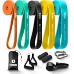 Lange Weerstandsband Set met Deuranker en Draagtas voor Krachttraining en Yoga