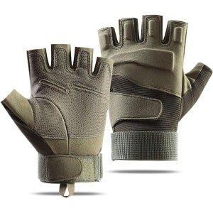 Legergroene fitness handschoenen voor heren - ademende sporthandschoenen voor krachttraining en gym