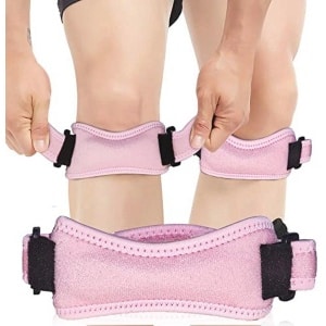 Lichte Verstelbare Kniebeschermers voor Crossfit - Neopreen, Antislip, Unisex, Roze