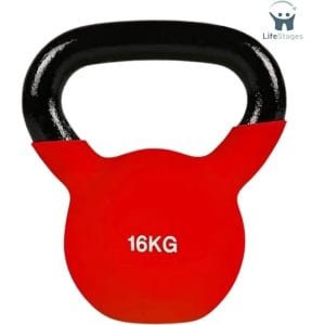 LifeStages - Kettlebell 16 KG - Met Ergonomisch Handvat Voor Sport Fitness Fitness Training Krachttraining Crossfit