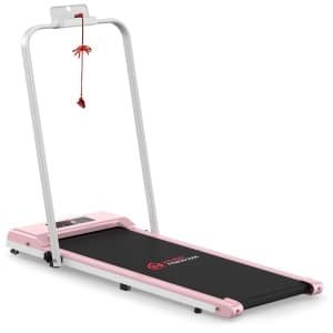 Loopband - Inklapbaar - 1-6 km/h - Wandelband - Pad - Wandel - Joggingmachine - met Afstandsbediening - 120 kg Gewichtslimiet - Thuisgymnastiek Eefening - Roze