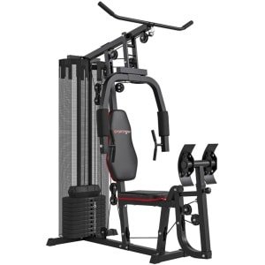 Multifunctioneel Trainingsstation - Pull Up Station - Borststation - Beenpers - Kabeltreksysteem - Fitnessstation - Verstelbare Gewichtsblokken (tot 45 kg) - Krachtstation - Thuisgym - Thuis Fitness & Krachttraining