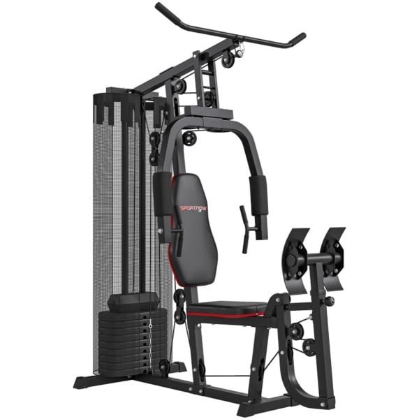 Multifunctioneel Trainingsstation - Pull Up Station - Borststation - Beenpers - Kabeltreksysteem - Fitnessstation - Verstelbare Gewichtsblokken (tot 45 kg) - Krachtstation - Thuisgym - Thuis Fitness & Krachttraining