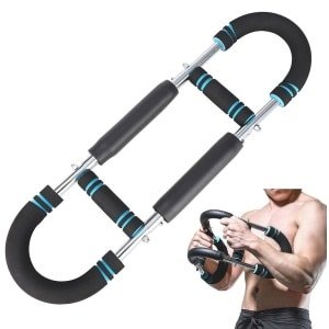 Multifunctionele U-vormige armtrainer - een verstelbare krachttrainer met veerweerstand, perfect voor thuistraining van polsen, armen en bovenlichaam.