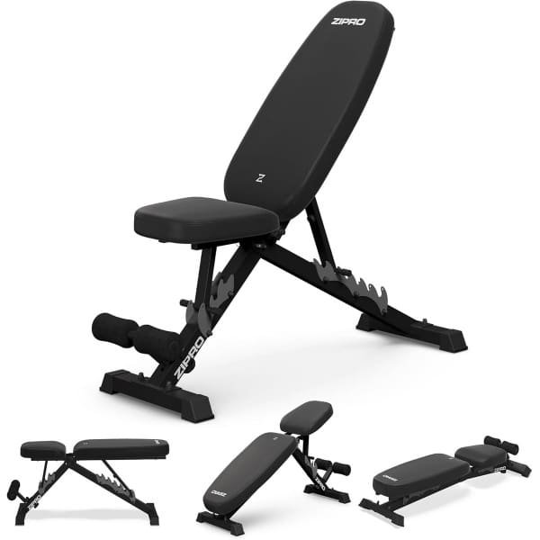 Multifunctionele opvouwbare halterbank voor krachttraining en fitness