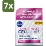 NIVEA - CELLular Expert Filler Dagcrème - Anti-Veroudering Gezichtscrème - SPF 30 - Met Hyaluronzuur, Creatine & Foliumzuur - 50 ml - Bulkverpakking - 7 stuks