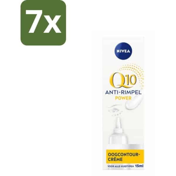 NIVEA - Oogcrème - Q10 POWER - Tegen donkere kringen & rimpels - Voor alle huidtypen - Met Q10 & Creatine - 15 ml - Bulkverpakking - 7 stuks