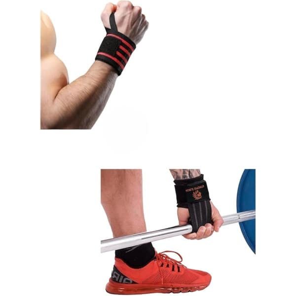 NOBLE SPORTS Bandages - Set met liftinghulp - Gripfunctie - Geen lang wikkelen - Lifting straps krachttraining - Mannen en vrouwen