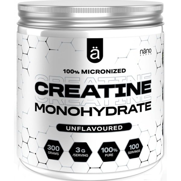 NanoSupps 100% Micronized Creatine Monohydrate (300g) Unflavoured - Creatine - Creatine Monohydraat