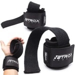 Netrox Sports® Professionele lifting straps met polsbandage voor bodybuilding, gewichtheffen, krachtsport, krachttraining en fitness, geschikt voor zware gewichten, heren en dames