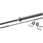 Olympische Lange Halterstang Zwart 220 cm met Veersluitingen en Kogellagers | Geschikt voor Krachttraining | Gewichtsbelasting tot 750 kg