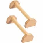 Opdrukstandaard - Gemaakt van eikenhout - Antislip ontwerp - Draagbare parallelle stang - Geschikt voor krachttraining en opdrukoefeningen thuis - Biedt stabiele ondersteuning tijdens trainingen.