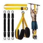 Optrekband, stevige weerstandsband voor optrekstangen, verstelbaar gewicht/maat, met stoffen voet-/kniesteunen, optrekband voor krachttraining, gepatenteerde optrekband.