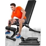 Opvouwbare halterbank, verstelbare fitnessapparatuur met een capaciteit van 440 lbs voor krachttraining met rugtrainer thuis.