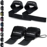 Polsbandages trekhulpen voor krachttraining fitness bodybuilding gewichtheffen - set van 2 - mannen vrouwen