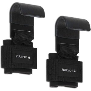 Polssteunliftbanden voor krachttraining - 2x polshaak voor fitness en gewrichtsbescherming - Professionele zwarte polsbanden met haken fitness straps