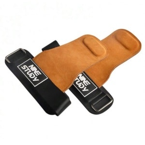 Powerlifting Straps van Echt Leer - 3-Laags Dikke Grip Handschoenen met Polssteun | Antislip Fitness Accessoire voor Krachttraining, Crossfit, Pull-Ups & Gewichtheffen, Belastbaar tot 150 kg, Unisex