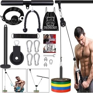 Professionele Katrol Kabel Machine voor Krachttraining - Ideaal voor LAT Pulldowns, Biceps Krul, Triceps Extensions - Geschikt voor Mannen en Vrouwen - Maximale Belasting 330 lbs/136 kg