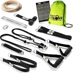 Professionele Slingtrainer met Turnringen en Extra Handgrepen | Complete Set voor Calisthenics en Krachttraining