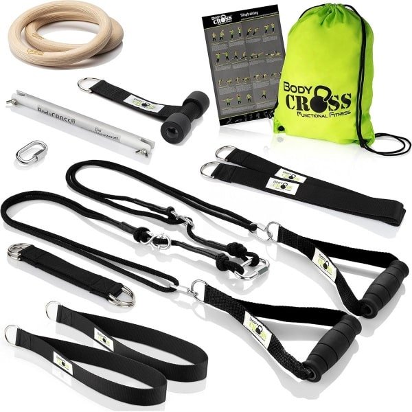 Professionele Slingtrainer met Turnringen en Extra Handgrepen | Complete Set voor Calisthenics en Krachttraining