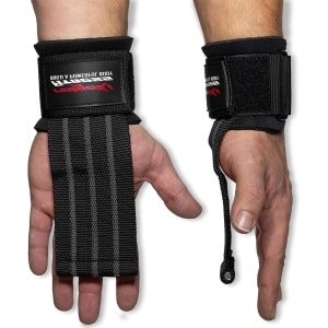 Professionele snelsluiting lifting straps met metalen bouten voor krachttraining en powerlifting - inclusief trainingsplannen