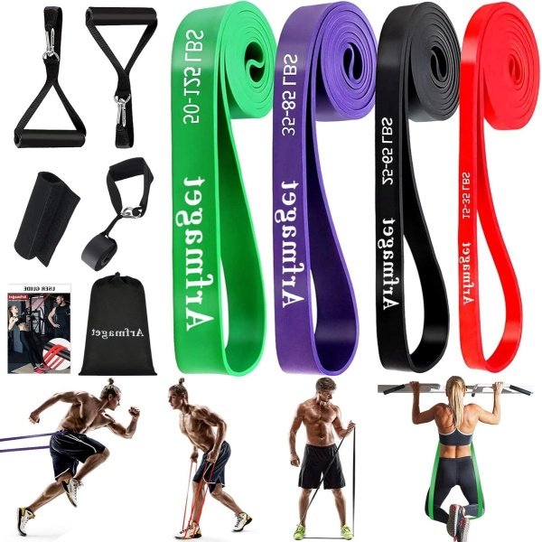 Pull-up assistentiebanden - lusweerstandsbanden voor lange training - krachttraining yoga pilates optrekken stretchen - fitnessapparatuur voor mannen en vrouwen