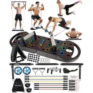 Push Up Board met Weerstandsbanden - Krachttraining en Full Body Workout Apparatuur voor Thuis