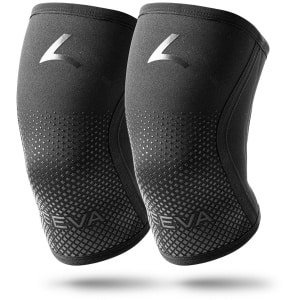 Reeva Knee Sleeves 5mm - Knee sleeves crossfit - knee wraps - Knee sleeves powerlifting - Reflective Knie Brace geschikt voor Gewichtheffen, Fitness en CrossFit - Unisex - Verkocht per paar - Maat (L)