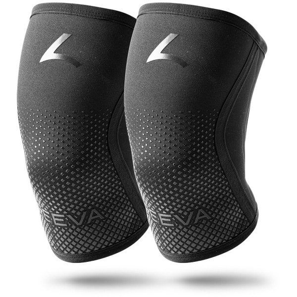 Reeva Knee Sleeves 5mm - Knee sleeves crossfit - knee wraps - Knee sleeves powerlifting - Reflective Knie Brace geschikt voor Gewichtheffen, Fitness en CrossFit - Unisex - Verkocht per paar - Maat (L)