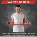 Resistance Band Loop training voor lagere lichaam - pilates, crossfit, yoga - 455 cm rood medium niveau beginners