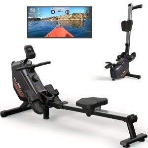 Roeitrainer - Roeimachine - Roeiapparaat - Fitnessapparaat - Roeimachine Magnetisch - 16 Weerstandsniveaus - Maximale Belastbaarheid 150 kg - Inklapbaar Compact Met Digitaal Display