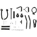 Sensova Kabel Fitness Katrolsysteem voor Home Gym - Modern Gym Equipment met Lat Pull, Triceps & Arm Training - Verstelbaar Kabelstation voor Krachttraining, Gym Accessoires en Full-Body Workouts - 120 kg Belastbaar