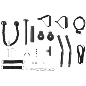 Sensova Kabel Fitness Katrolsysteem voor Home Gym - Modern Gym Equipment met Lat Pull, Triceps & Arm Training - Verstelbaar Kabelstation voor Krachttraining, Gym Accessoires en Full-Body Workouts - 120 kg Belastbaar