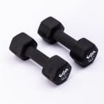 Set Dumbbells 4,5 kg Neopreen Halter Set - Antislip Zeshoekig met Kleurcode voor Fitness en Krachttraining
