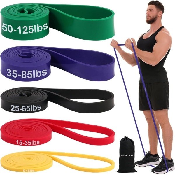 Set Weerstandsbanden voor Krachttraining, Pull-up Assistentie en Fitness Oefeningen