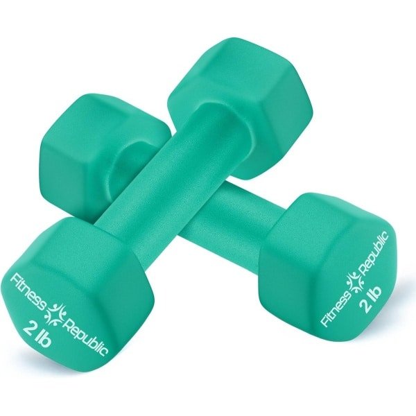 Set van 2 Neopreen Dumbbells voor Krachttraining en Fitness