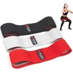 Set van 3 Weerstandsbanden voor Thuis Workout | Ideaal voor Billen, Heupen en Benen | Yoga, Pilates, CrossFit | Fitnessbanden voor Mannen en Vrouwen