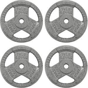 Set van 4 Halterschijven Gietijzer 4,5 kg - Gewichtheffen en Krachttraining met 1 Inch Ophang