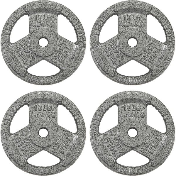 Set van 4 Halterschijven Gietijzer 4,5 kg - Gewichtheffen en Krachttraining met 1 Inch Ophang